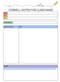 Google Doc Cornell Notes Template by Captivating History | Teachers Pay